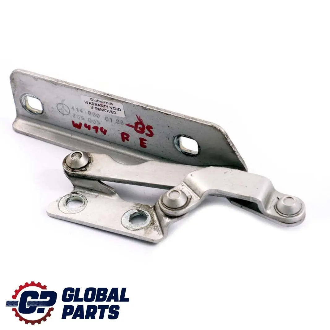 Mercedes-Benz Vaneo W414 Front Right O/S Hood Bonnet Hinge Brilliant Silver 744 to with Part number A4148800128 Mercedes-Benz Vaneo W414 Front Right O/S Hood Bonnet Hinge Brilliant Silver 744 - SKU A4148800128-BS - Part number A4148800128