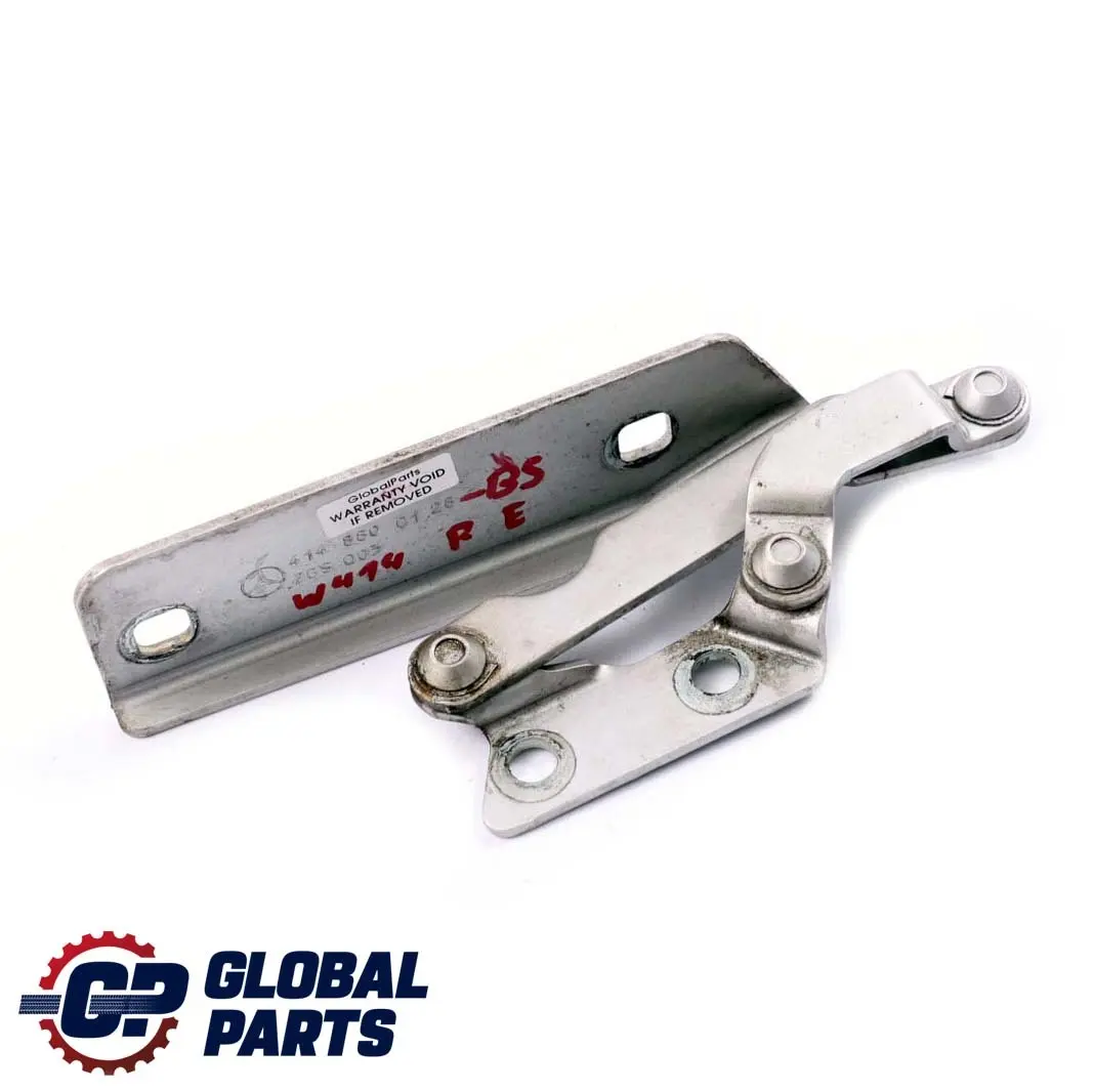 Mercedes-Benz Vaneo W414 Delantera Derecha Bisagra Capo Plata Brillante 744 para con número de pieza A4148800128 Mercedes-Benz Vaneo W414 Delantera Derecha Bisagra Capo Plata Brillante 744 - SKU A4148800128-BS - Número de pieza A4148800128
