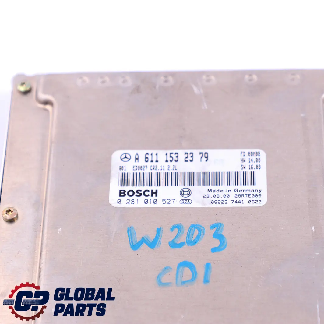  Mercedes-Benz W203 C 220 CDI OM611 Engine Control Unit Module ECU - SKU A6111532379 - Part number A6111532379