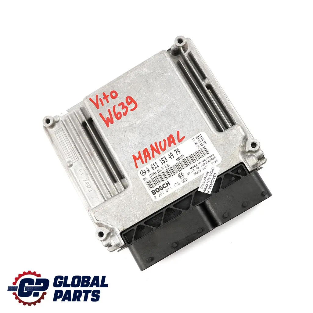 Mercedes-Benz Vito Viano W639 Engine Control Unit Module ECU Manual to with Part number A6111534979 Mercedes-Benz Vito Viano W639 Engine Control Unit Module ECU Manual - SKU A6111534979 - Part number A6111534979