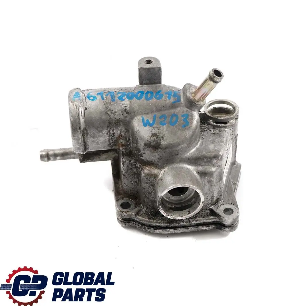 Mercedes-Benz C E W203 W210 OM611 OM612 Coolant Thermostat Housing to with Part number A6112000615 Mercedes-Benz C E W203 W210 OM611 OM612 Coolant Thermostat Housing - SKU A6112000615 - Part number A6112000615