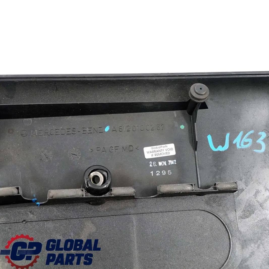OM612 Right O/S Engine Cover Trim to Mercedes ML W163 270 CDI with Part number A6120100267 Mercedes ML W163 270 CDI OM612 Right O/S Engine Cover Trim - SKU A6120100267 - Part number A6120100267