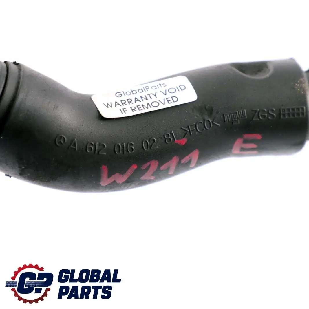  Mercedes-Benz W211 E 270 CDI Diesel Intake Manifold Breather Hose - SKU A6120160281 - Part number A6120160281