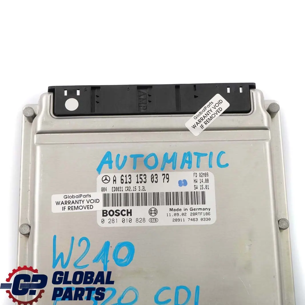 Mercedes-Benz W210 E 320 CDI Diesel Engine Control Unit Module ECU to with Part number A6131530379 Mercedes-Benz W210 E 320 CDI Diesel Engine Control Unit Module ECU - SKU A6131530379 - Part number A6131530379
