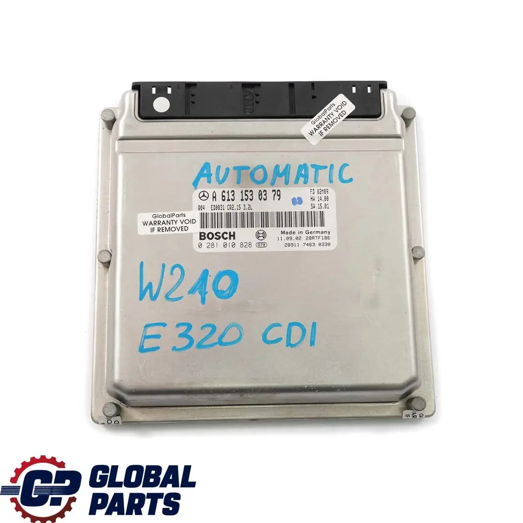 Unidad De Control Modulo ECU para Mercedes W210 E 320 CDI Motor Diesel con número de pieza A6131530379 Mercedes W210 E 320 CDI Motor Diesel Unidad De Control Modulo ECU - SKU A6131530379 - Número de pieza A6131530379