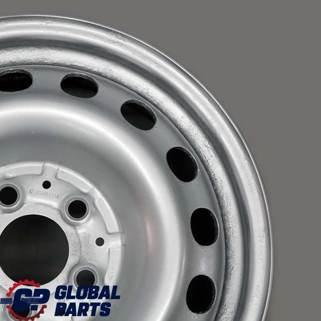 Mercedes Vito Viano W639 Jante Acier Argentée 16" ET:60 6,5J - SKU A6394011302-1 - Numéro de pièce A6394011302