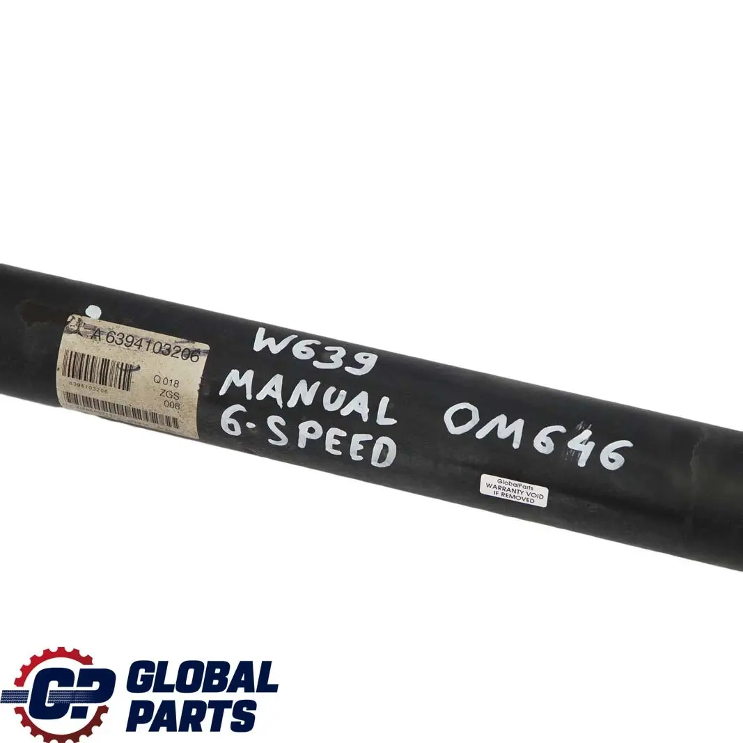 Mercedes-Benz Vito W639 Albero Propshaft Trasmissione Manuale per con numero di parte A6394103206 Mercedes-Benz Vito W639 Albero Propshaft Trasmissione Manuale - SKU A6394103206 - Numero di parte A6394103206