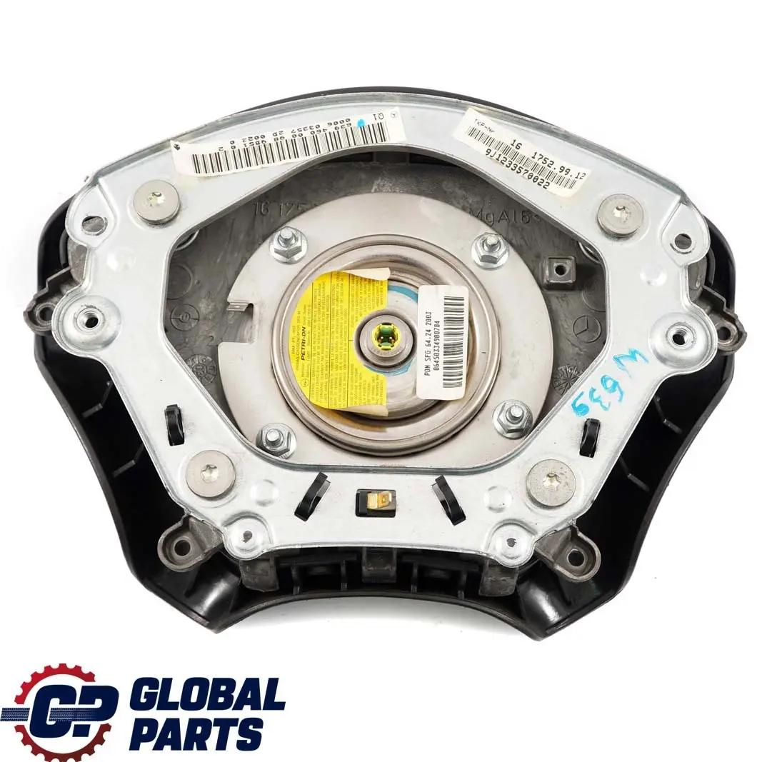 Airbag Vito Viano W639 Air Bag Negro para Volante Mercedes con número de pieza A6394600098 Volante Mercedes Airbag Vito Viano W639 Air Bag Negro - SKU A6394600098 - Número de pieza A6394600098