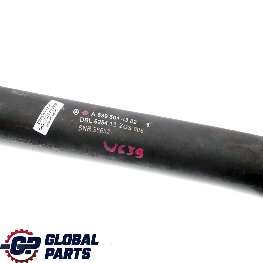  Mercedes-Benz Vito W639 Engine Radiator Water Coolant Hose Pipe - SKU A6395014382 - Part number A6395014382