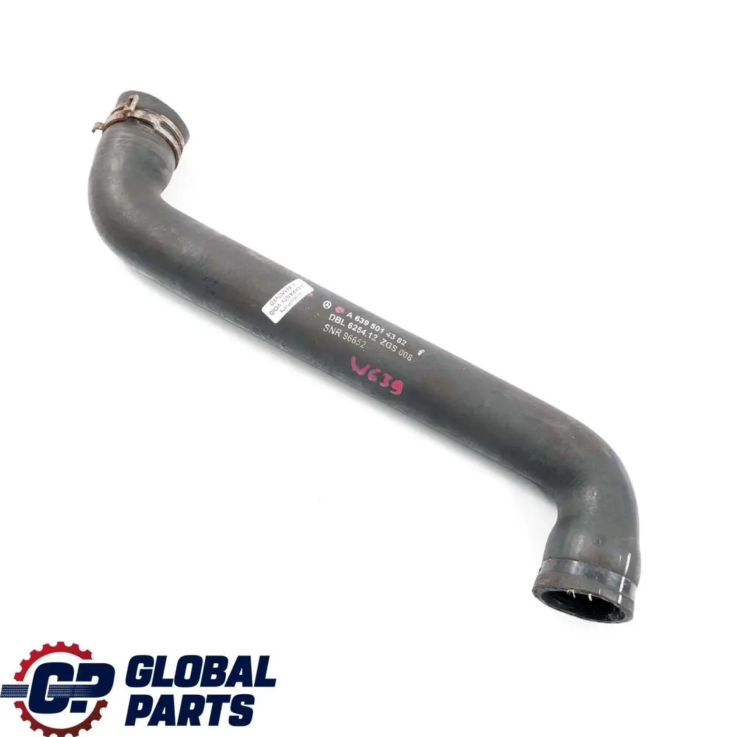 Mercedes-Benz Vito W639 Engine Radiator Water Coolant Hose Pipe to with Part number A6395014382 Mercedes-Benz Vito W639 Engine Radiator Water Coolant Hose Pipe - SKU A6395014382 - Part number A6395014382