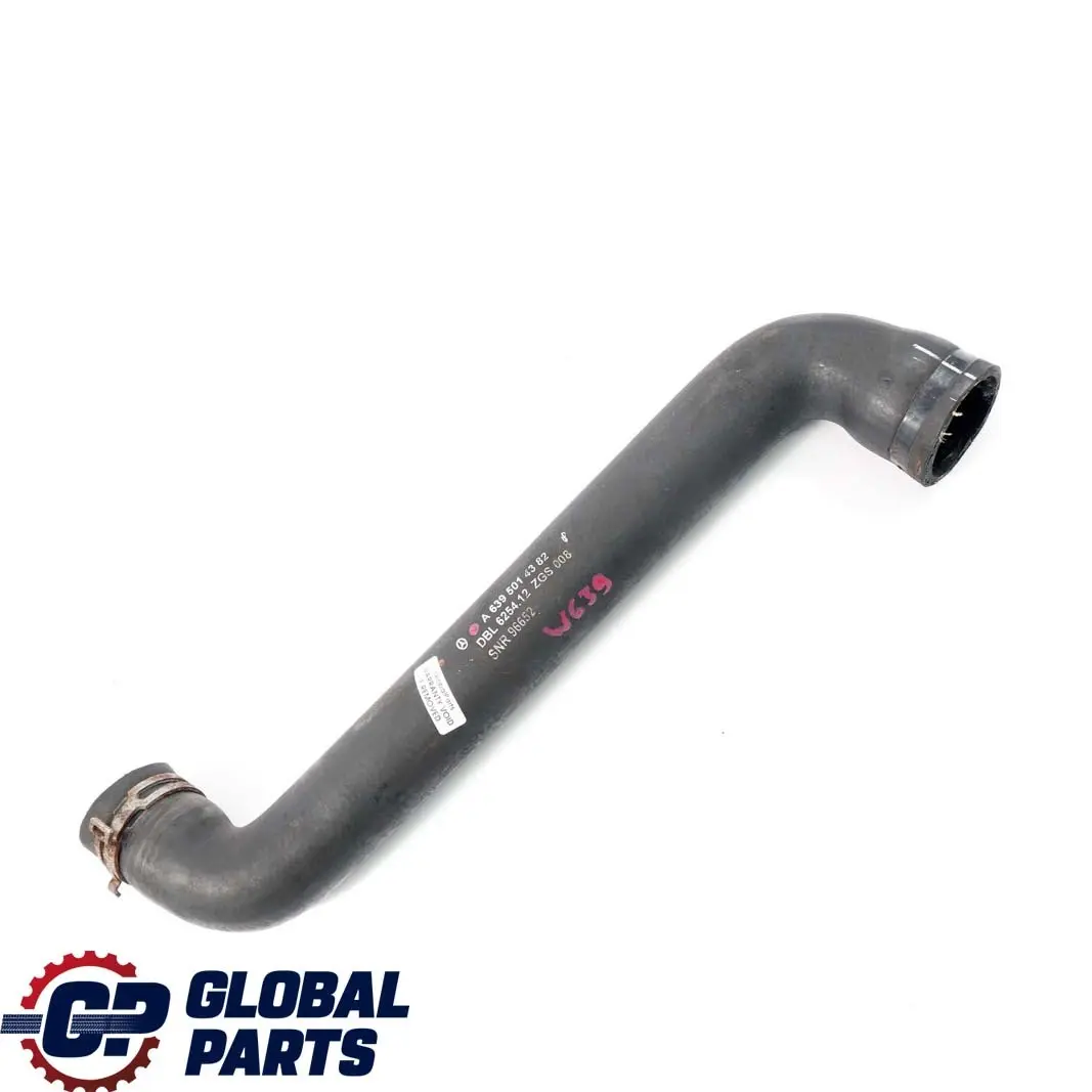 Mercedes-Benz Vito W639 Engine Radiator Water Coolant Hose Pipe to with Part number A6395014382 Mercedes-Benz Vito W639 Engine Radiator Water Coolant Hose Pipe - SKU A6395014382 - Part number A6395014382