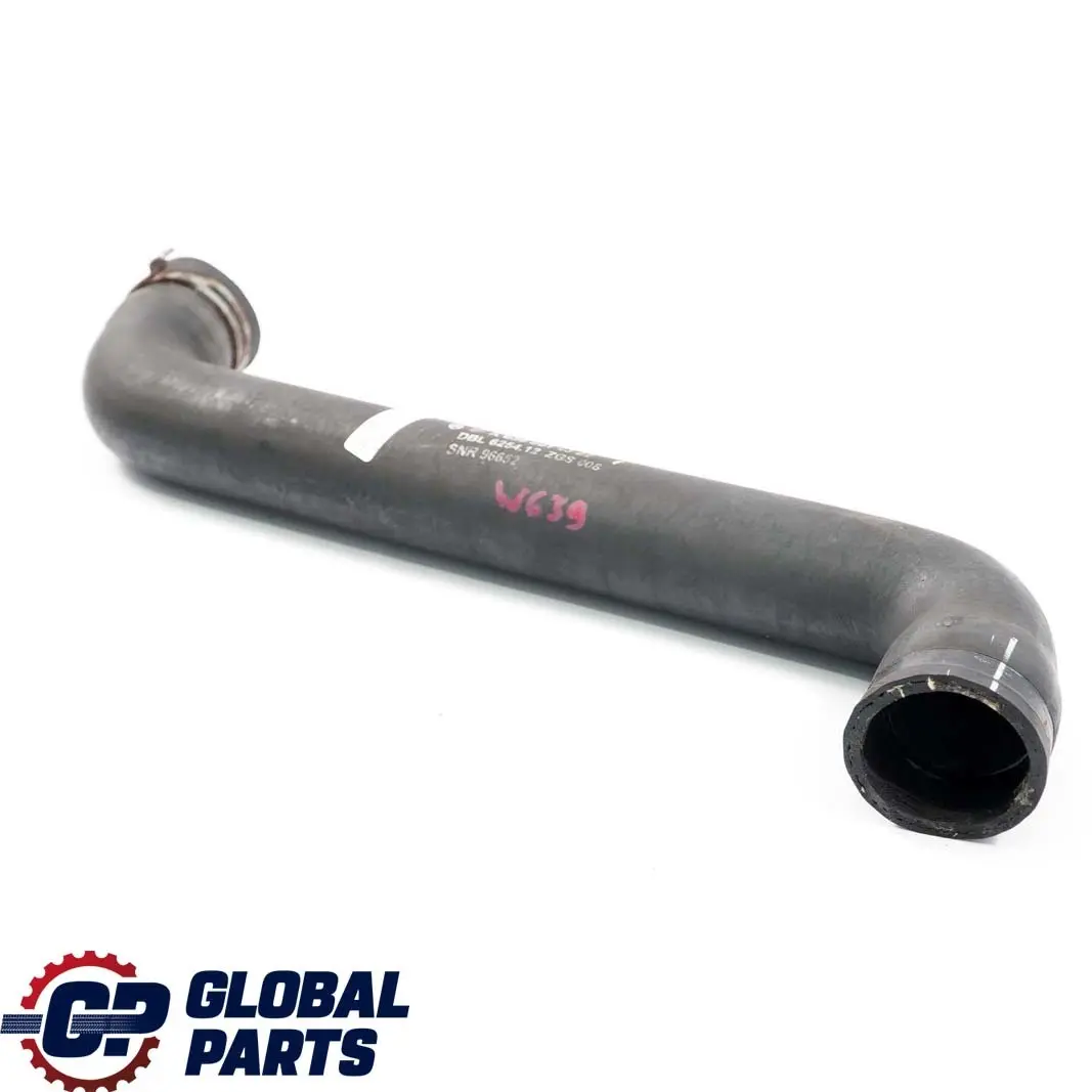 Mercedes-Benz Vito W639 Engine Radiator Water Coolant Hose Pipe to with Part number A6395014382 Mercedes-Benz Vito W639 Engine Radiator Water Coolant Hose Pipe - SKU A6395014382 - Part number A6395014382