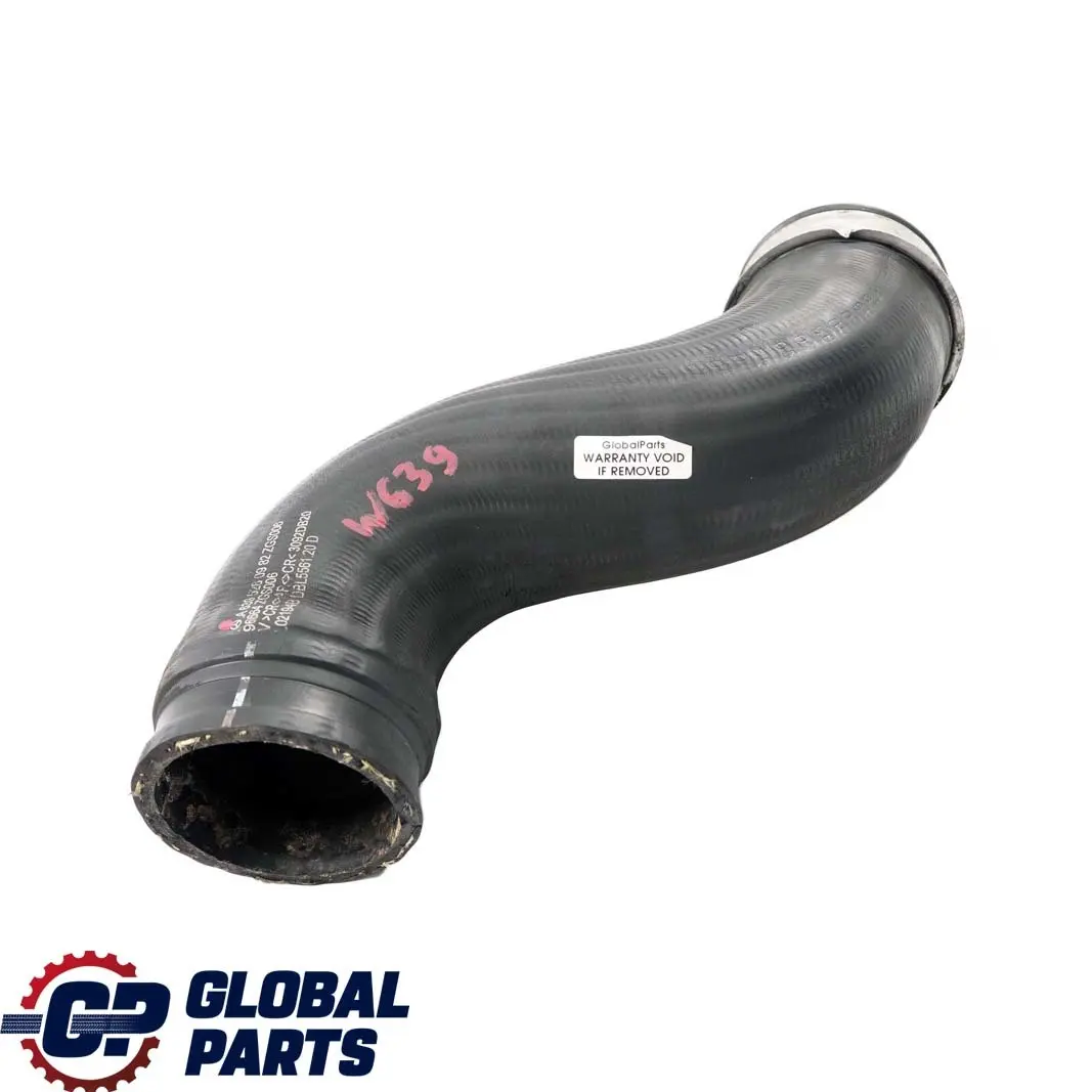 Mercedes-Benz Vito Viano W639 Air Charge Intercooler Hose Pipe to with Part number A6395280982 Mercedes-Benz Vito Viano W639 Air Charge Intercooler Hose Pipe - SKU A6395280982 - Part number A6395280982