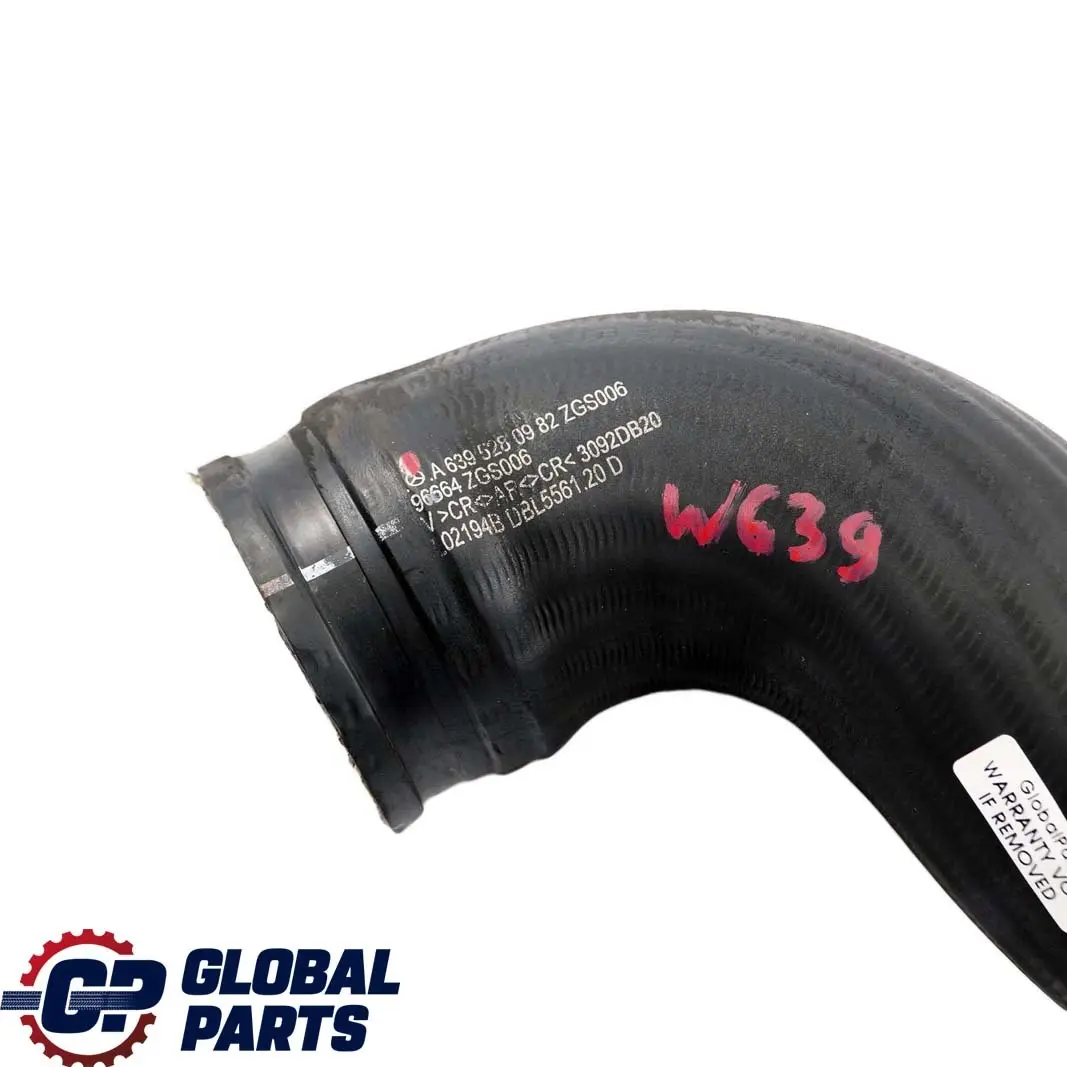  Mercedes-Benz Vito Viano W639 Air Charge Intercooler Hose Pipe - SKU A6395280982 - Part number A6395280982