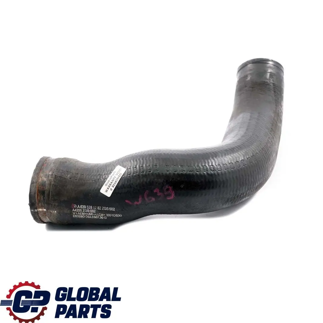  Mercedes-Benz Vito Viano W639 Air Charge Intercooler Hose Pipe - SKU A6395281782 - Part number A6395281782