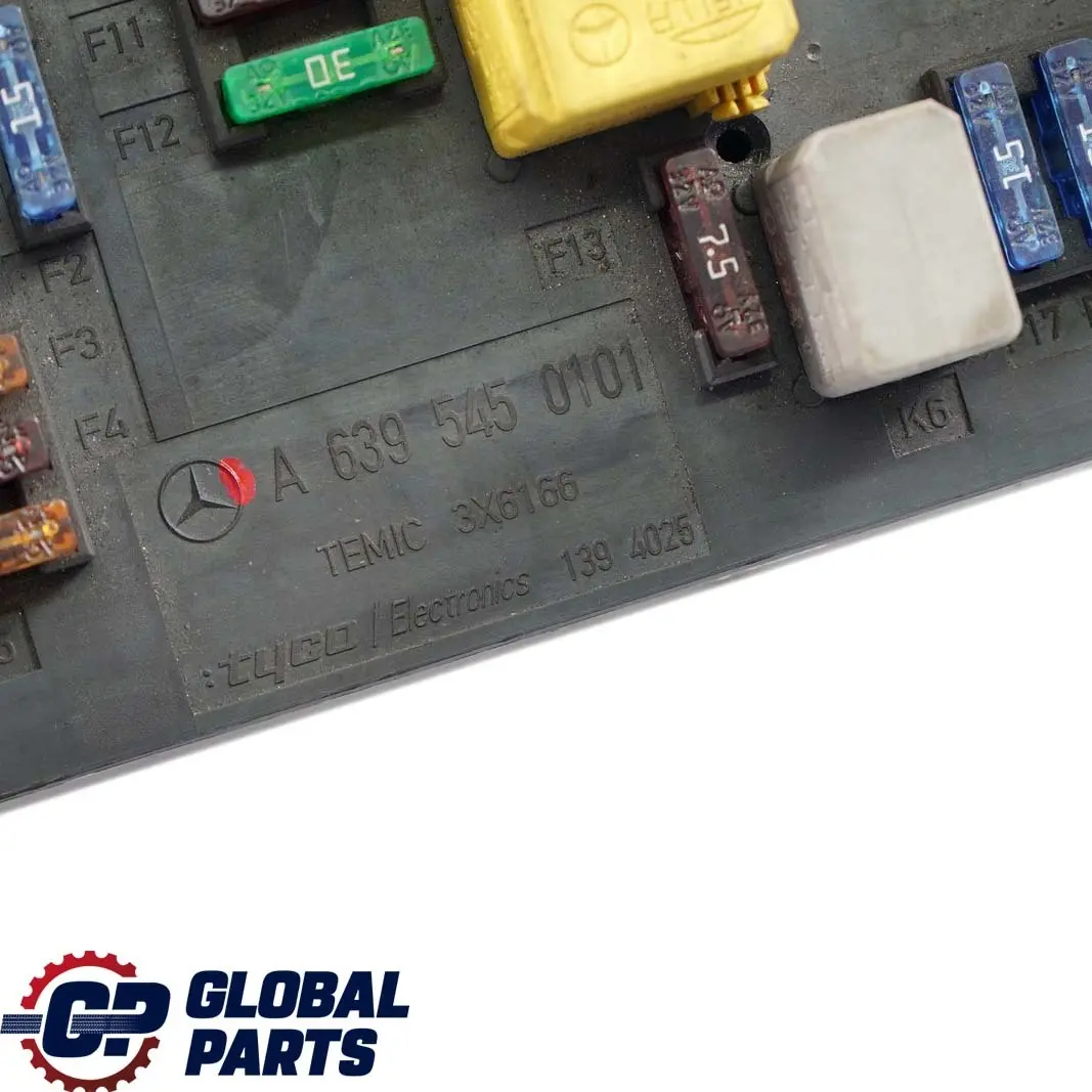 Mercedes-Benz W639 Fuse Box Relay Control Unit Electric Module SAM to with Part number A6395450101 Mercedes-Benz W639 Fuse Box Relay Control Unit Electric Module SAM - SKU A6395450101 - Part number A6395450101