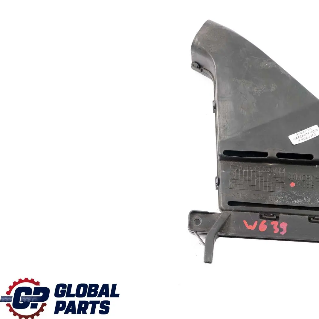  Mercedes-Benz Vito W639 Fuse Box Cooling Outlet Pipe Air Duct - SKU A6395480174 - Part number A6395480174