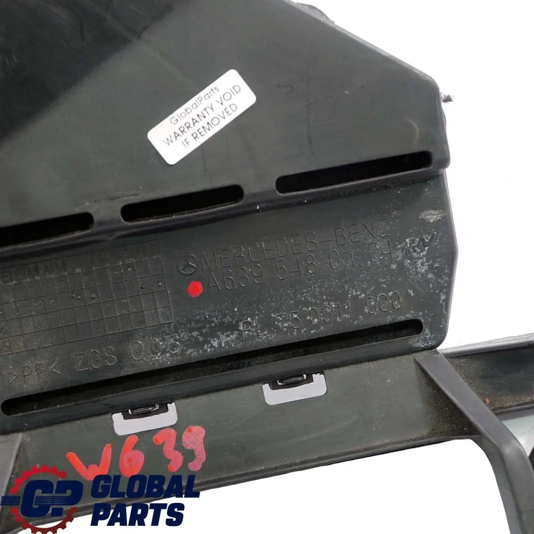  Mercedes-Benz Vito W639 Fuse Box Cooling Outlet Pipe Air Duct - SKU A6395480174 - Part number A6395480174