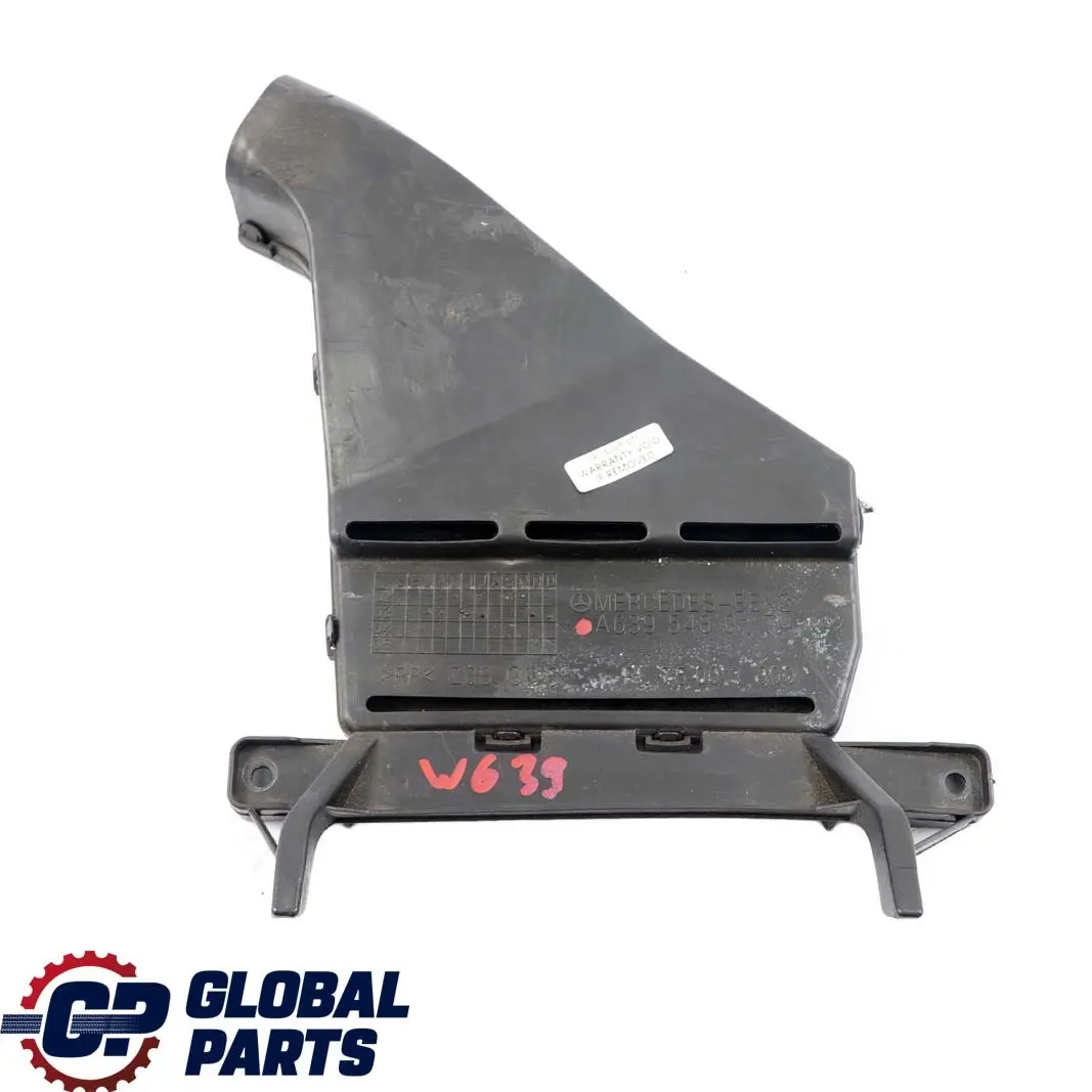  Mercedes-Benz Vito W639 Fuse Box Cooling Outlet Pipe Air Duct - SKU A6395480174 - Part number A6395480174