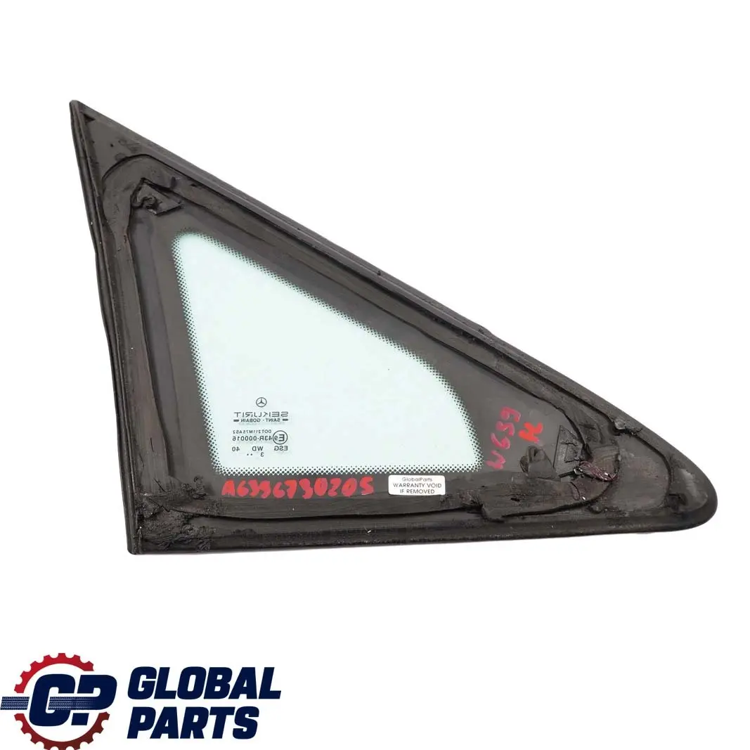 Mercedes Vito W639 Front Left N/S Window Glass Pane AS2 - SKU A6396730205 - Part number A6396730205