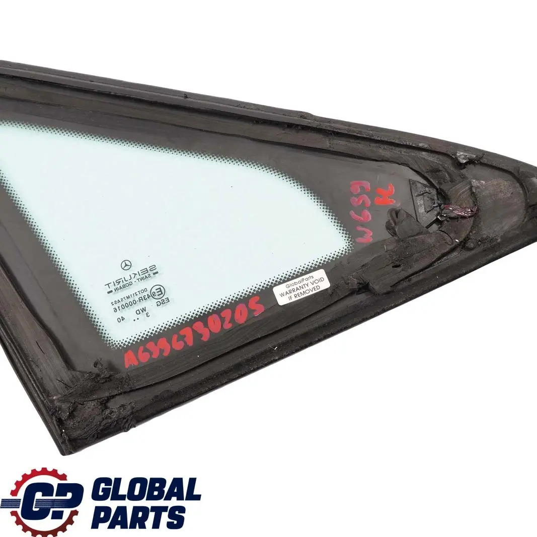 Front Left N/S Window Glass Pane AS2 to Mercedes Vito W639 with Part number A6396730205 Mercedes Vito W639 Front Left N/S Window Glass Pane AS2 - SKU A6396730205 - Part number A6396730205