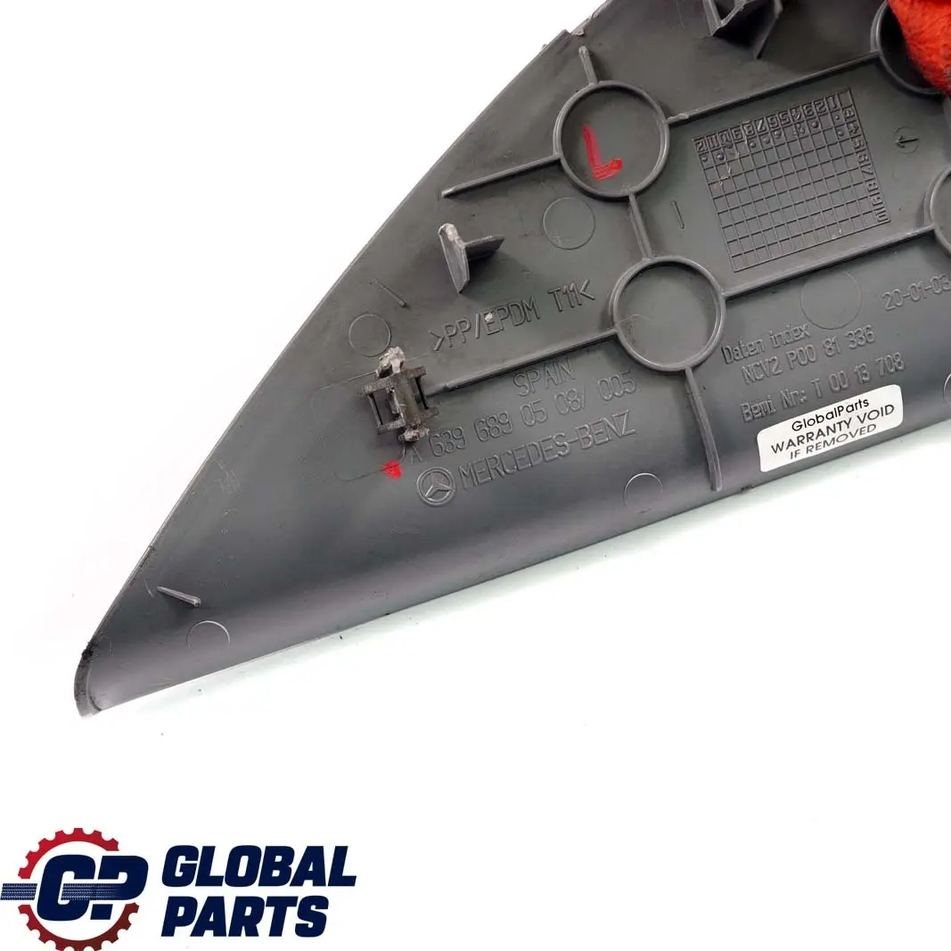 Front Dashboard Cover Panel Trim Left N/S to Mercedes Vito W639 with Part number A6396890508 Mercedes Vito W639 Front Dashboard Cover Panel Trim Left N/S - SKU A6396890508 - Part number A6396890508