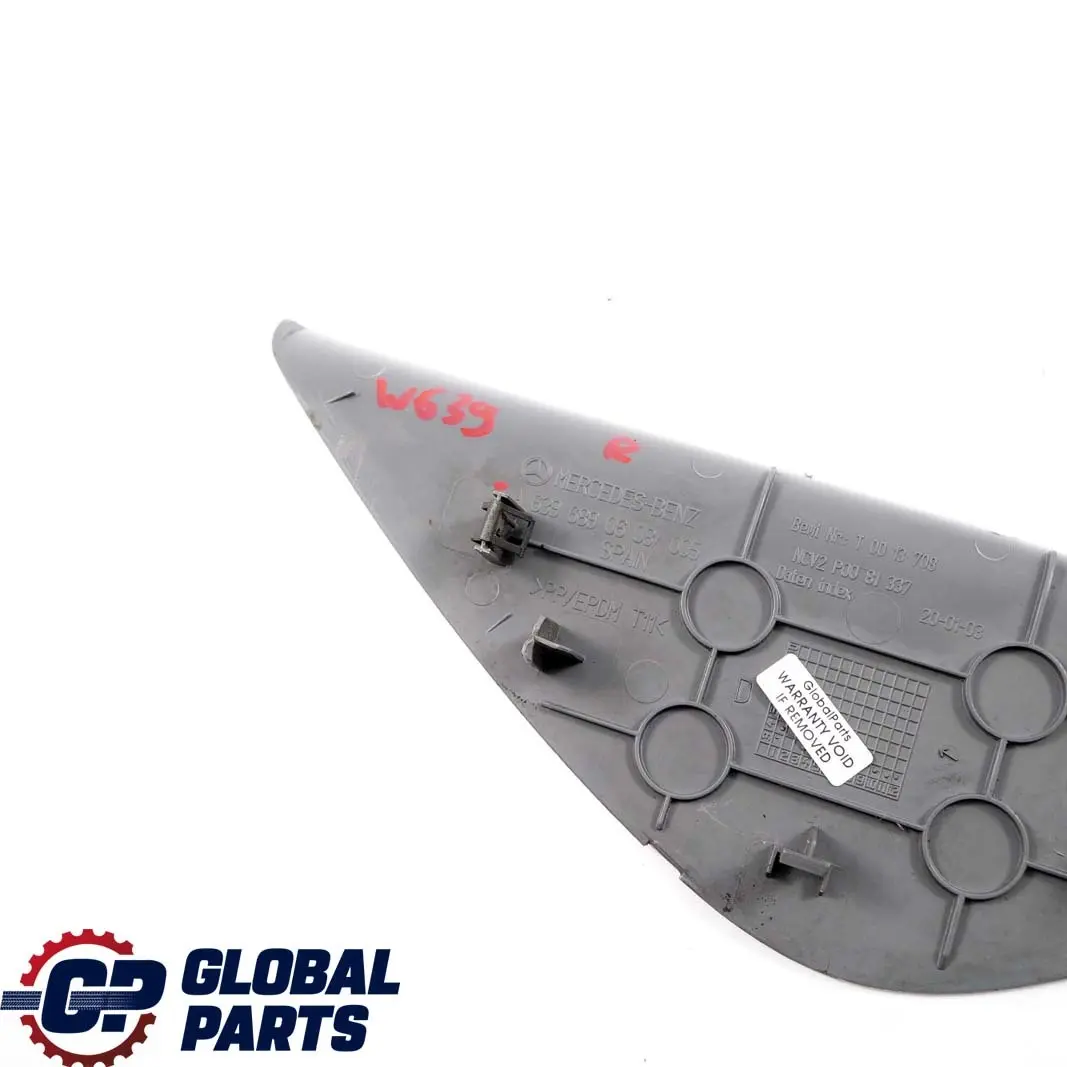 Front Right O/S Dashboard Cover Panel Trim to Mercedes Vito W639 with Part number A6396890608 Mercedes Vito W639 Front Right O/S Dashboard Cover Panel Trim - SKU A6396890608 - Part number A6396890608