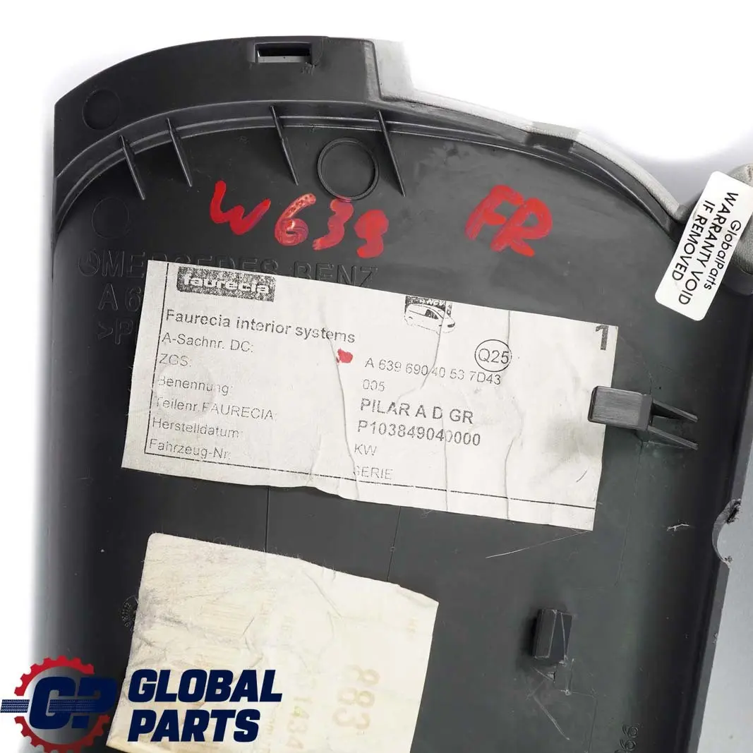 Mercedes-Benz Vito Viano W639 Capot Colonne-A Droite Gris pour à propos du numéro de pièce A6396904053 Mercedes-Benz Vito Viano W639 Capot Colonne-A Droite Gris - SKU A6396904053 - Numéro de pièce A6396904053