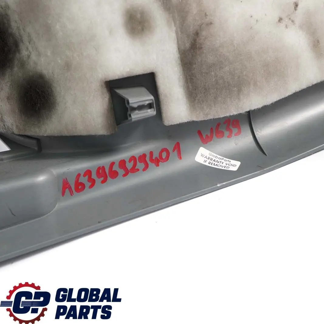 Embellecedor Pilar B Inferior Izquierdo Gris para Mercedes Vito W639 con número de pieza A6396929401 Mercedes Vito W639 Embellecedor Pilar B Inferior Izquierdo Gris - SKU A6396929401 - Número de pieza A6396929401