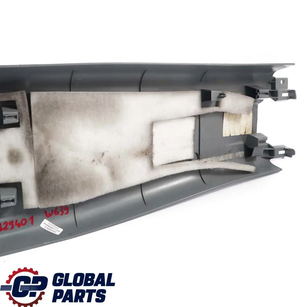 Mercedes Vito W639 Left N/S Lower B-Pillar Trim Cover Grey - SKU A6396929401 - Part number A6396929401
