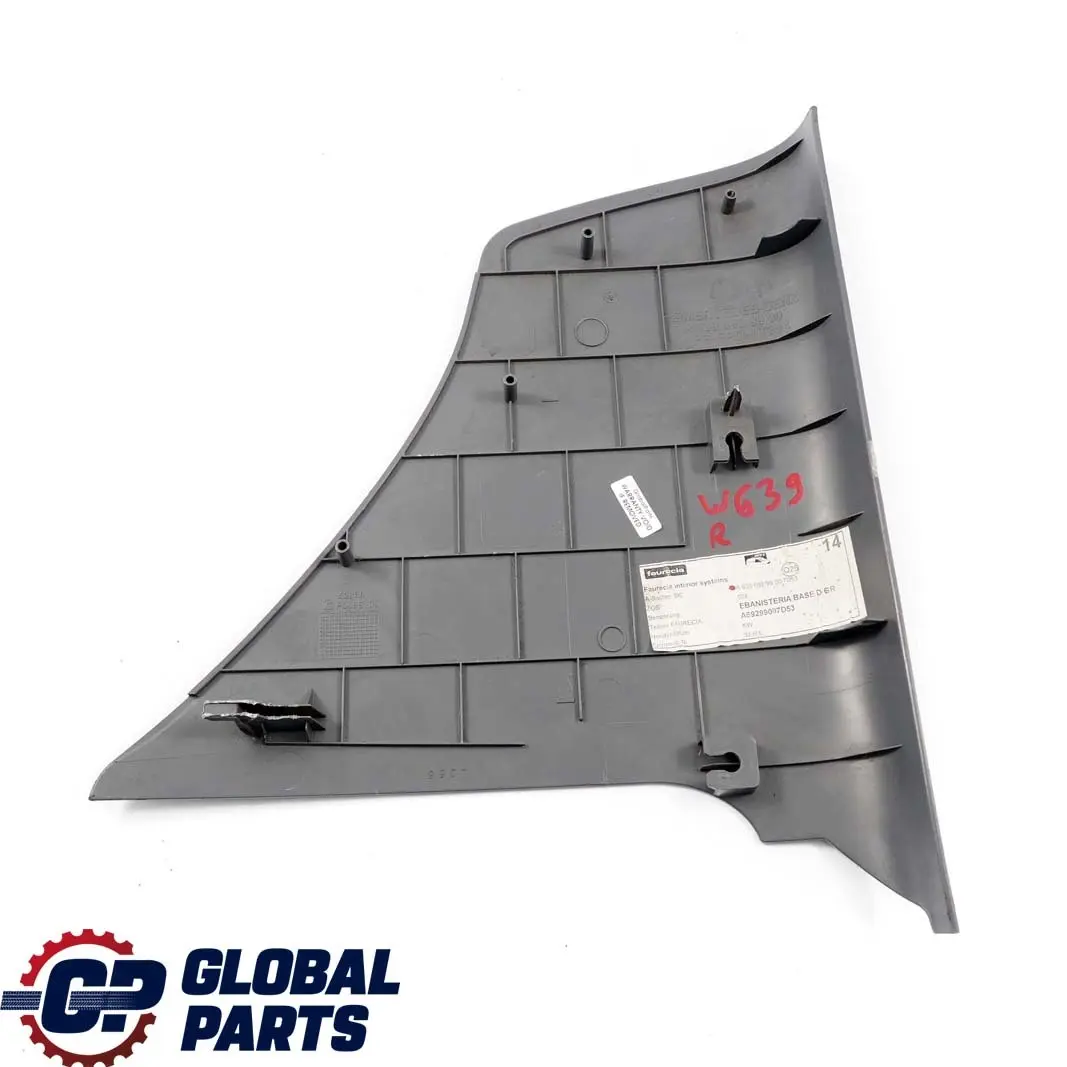  Mercedes-Benz Vito W639 Right O/S Lower A-Pillar Trim Cover Grey - SKU A6396929900 - Part number A6396929900