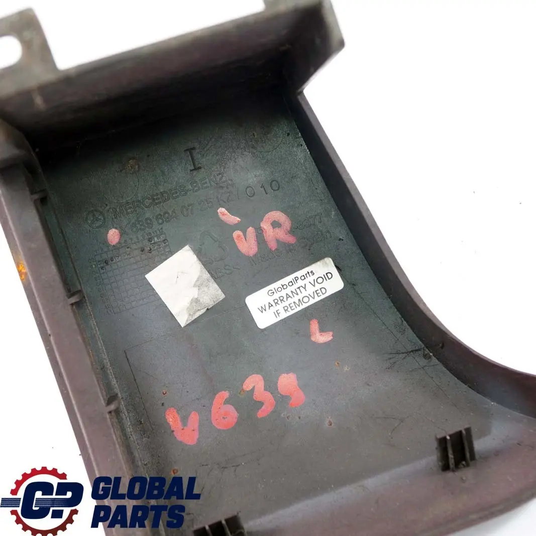  Mercedes-Benz Vito W639 Rear Bumper Left N/S Corner Edge Trim Velvet Red 3583 - SKU A6396940725-VR - Part number A6396940725