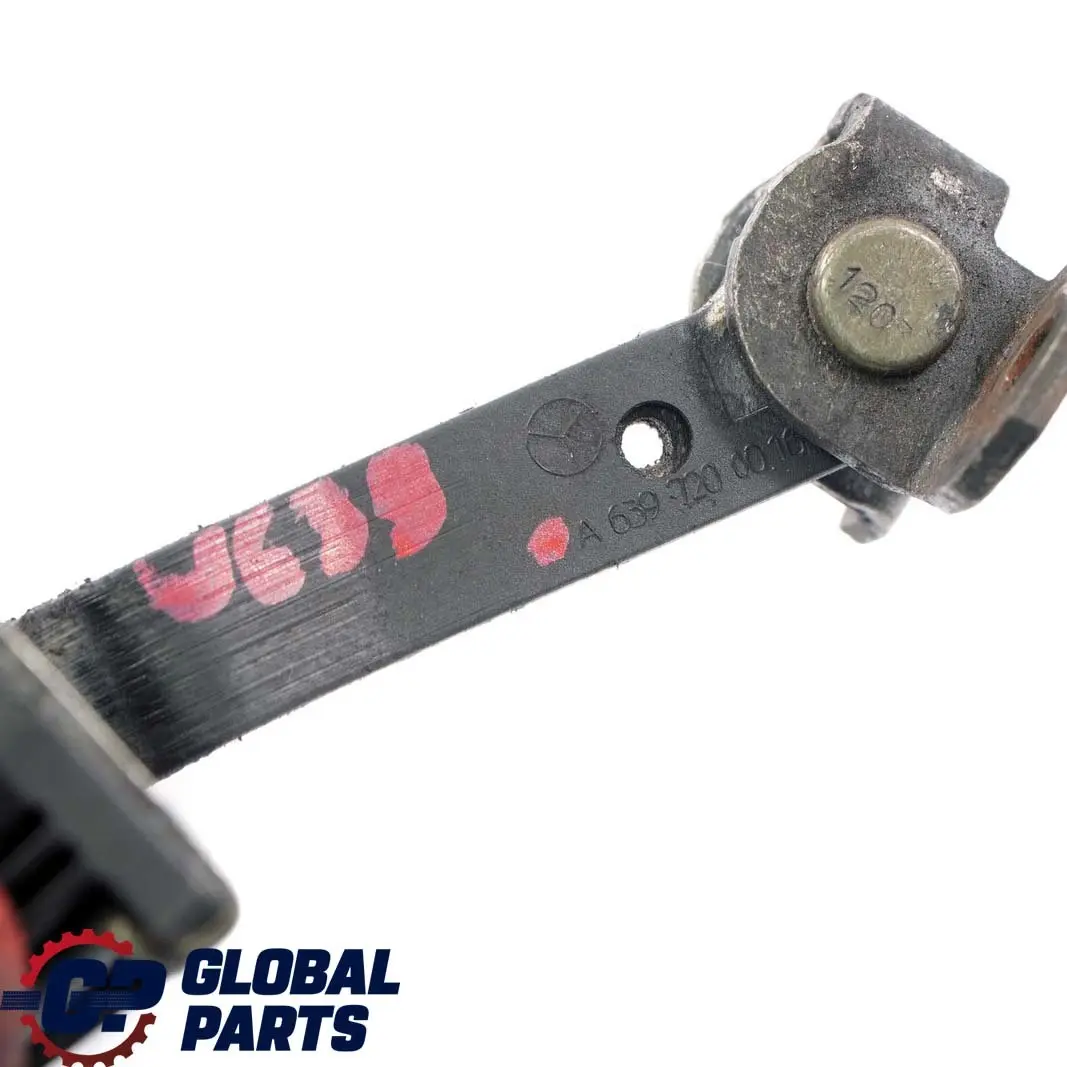 Puerta Delantera Izquierda Derecha Tope Freno Correa para Mercedes W639 con número de pieza A6397200016 Mercedes W639 Puerta Delantera Izquierda Derecha Tope Freno Correa - SKU A6397200016 - Número de pieza A6397200016