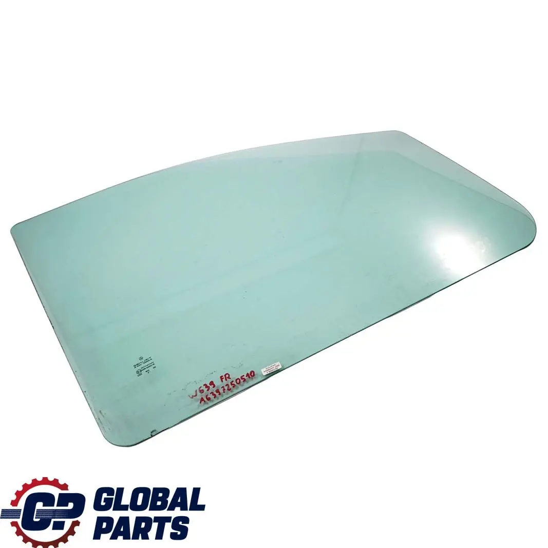 Ventanilla De Puerta Mercedes Vito W639 Delantera Derecha Verde AS2 para con número de pieza A6397250510 Ventanilla De Puerta Mercedes Vito W639 Delantera Derecha Verde AS2 - SKU A6397250510 - Número de pieza A6397250510