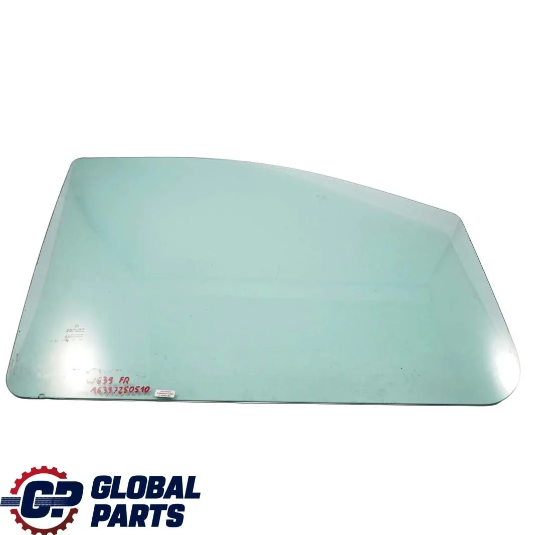 Ventanilla De Puerta Mercedes Vito W639 Delantera Derecha Verde AS2 para con número de pieza A6397250510 Ventanilla De Puerta Mercedes Vito W639 Delantera Derecha Verde AS2 - SKU A6397250510 - Número de pieza A6397250510