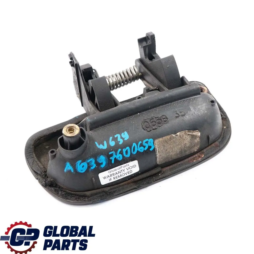 Boot Release Outer Exterior Handle para Mercedes Vito W639 Tailgate con número de pieza A6397600659 Mercedes Vito W639 Tailgate Boot Release Outer Exterior Handle - SKU A6397600659 - Número de pieza A6397600659