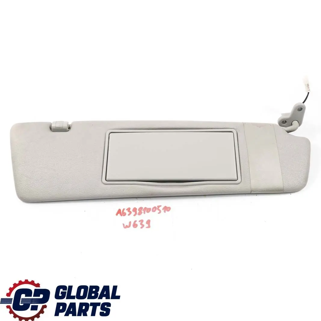 Mercedes-Benz Vito Viano W639 Right O/S Sun Visor Cover Trim Grey to with Part number A6398100510 Mercedes-Benz Vito Viano W639 Right O/S Sun Visor Cover Trim Grey - SKU A6398100510 - Part number A6398100510
