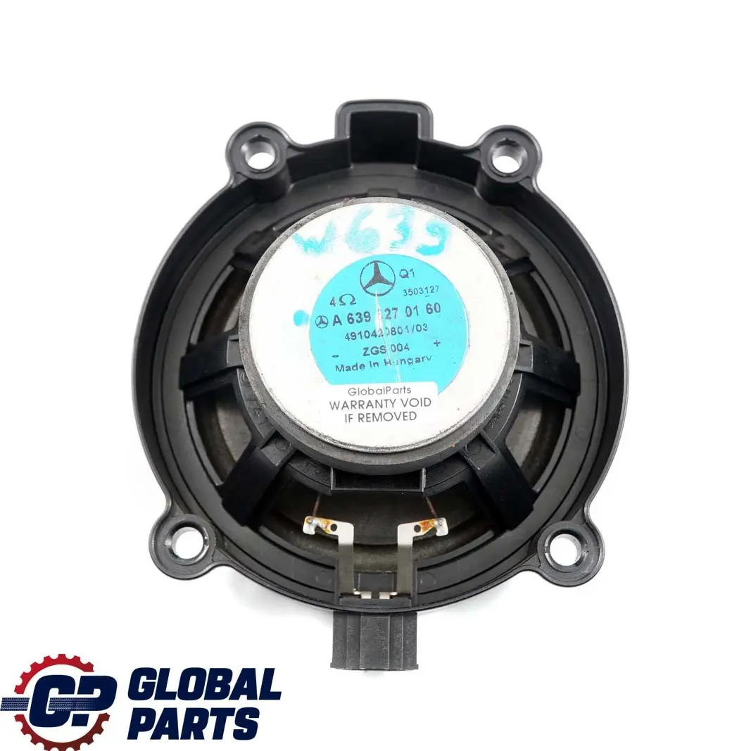 Front Door Loudspeaker Speaker Left Right N/O/S to Mercedes W639 with Part number A6398270160 Mercedes W639 Front Door Loudspeaker Speaker Left Right N/O/S - SKU A6398270160 - Part number A6398270160