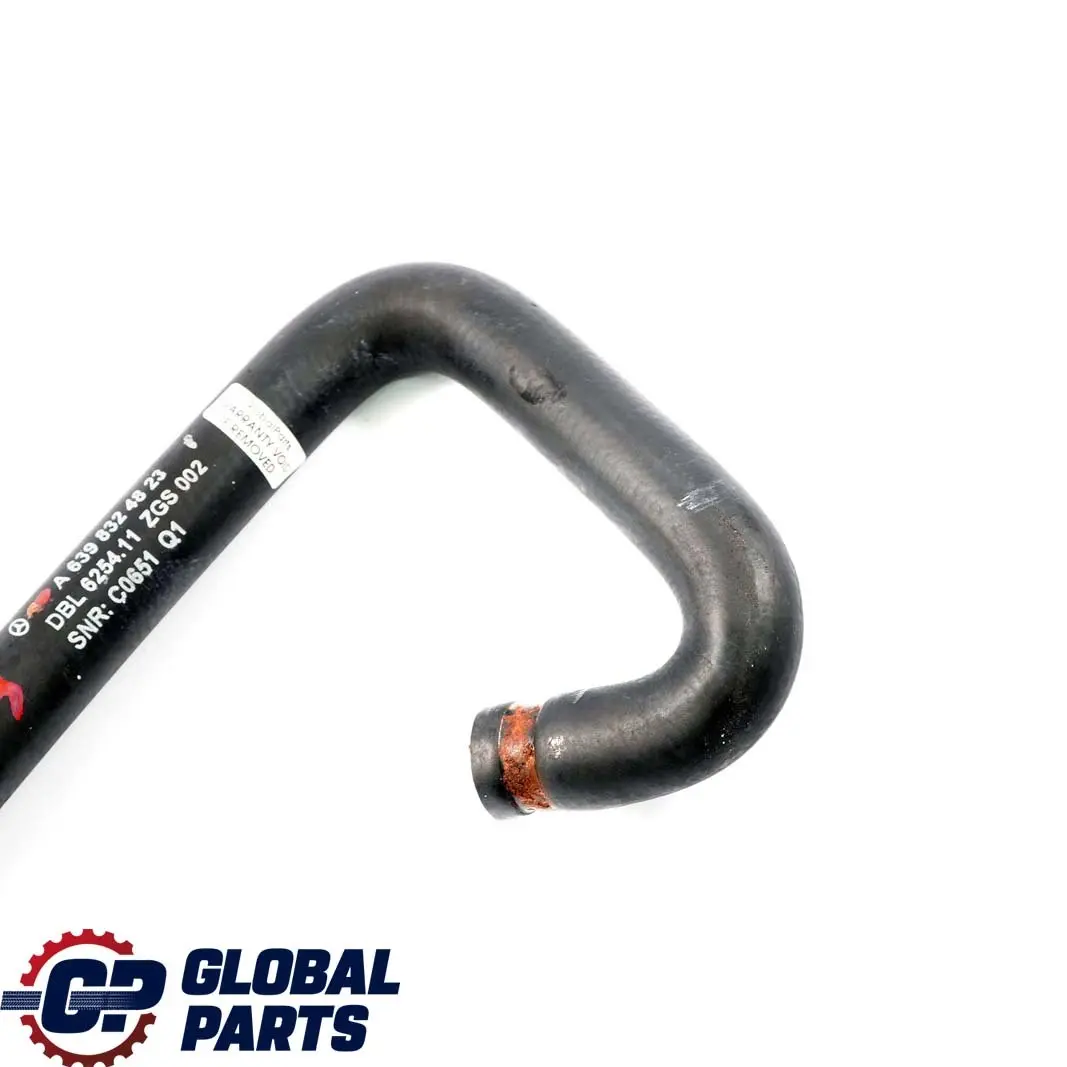  Mercedes-Benz W639 Radiatore ad Acqua Radiatore Tubo Flessibile - SKU A6398324823 - Numero di parte A6398324823