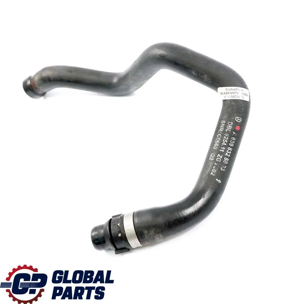 Mercedes Vito W639 Heat Exchanger Water Coolant Hose Pipe - SKU A6398325023 - Part number A6398325023