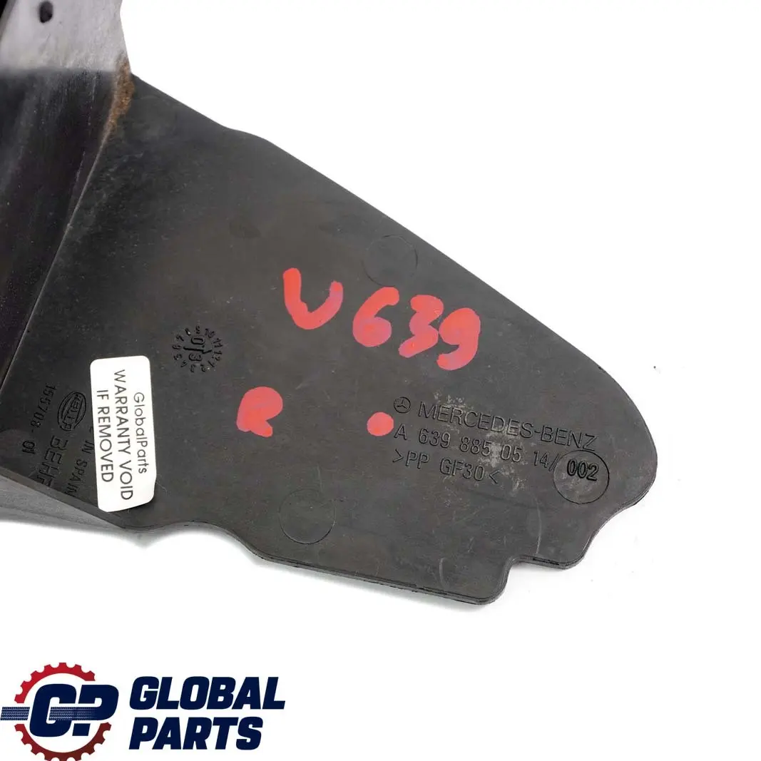 Mercedes-Benz Vito Viano W639 Front Bumper Right O/S Holder Bracket to with Part number A6398850514 Mercedes-Benz Vito Viano W639 Front Bumper Right O/S Holder Bracket - SKU A6398850514 - Part number A6398850514