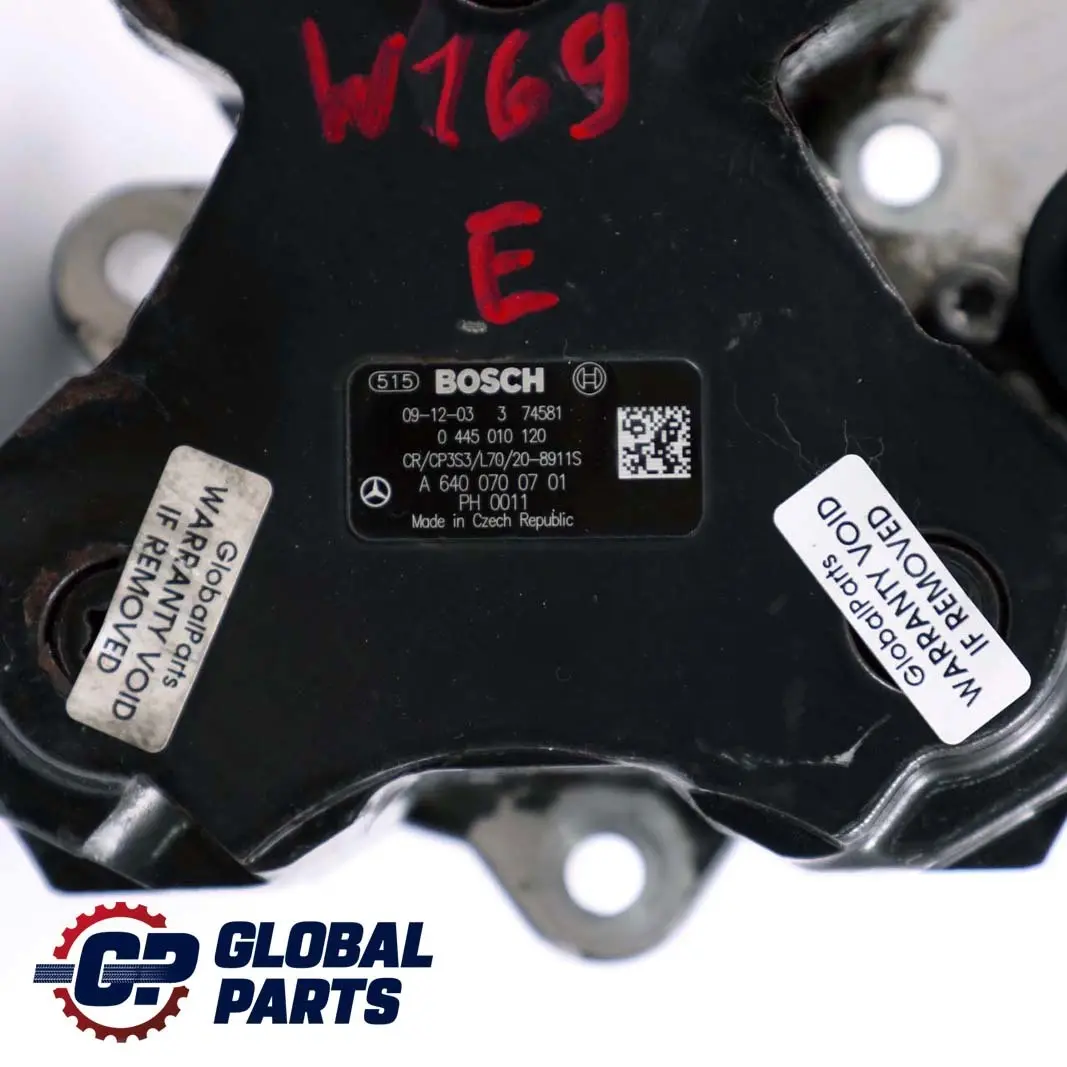 Mercedes-Benz W169 W245 OM640 Diesel High Pressure Fuel Pump to with Part number A6400700701 Mercedes-Benz W169 W245 OM640 Diesel High Pressure Fuel Pump - SKU A6400700701 - Part number A6400700701