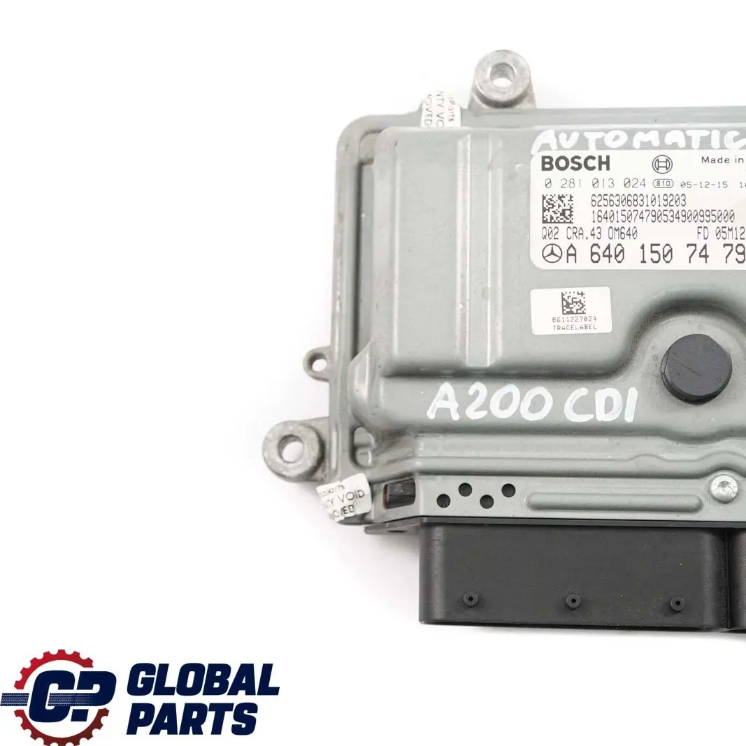 Mercedes-Benz W169 W245 A B 200 CDI Engine Control Unit Module ECU  - SKU A6401507479 - Part number A6401507479