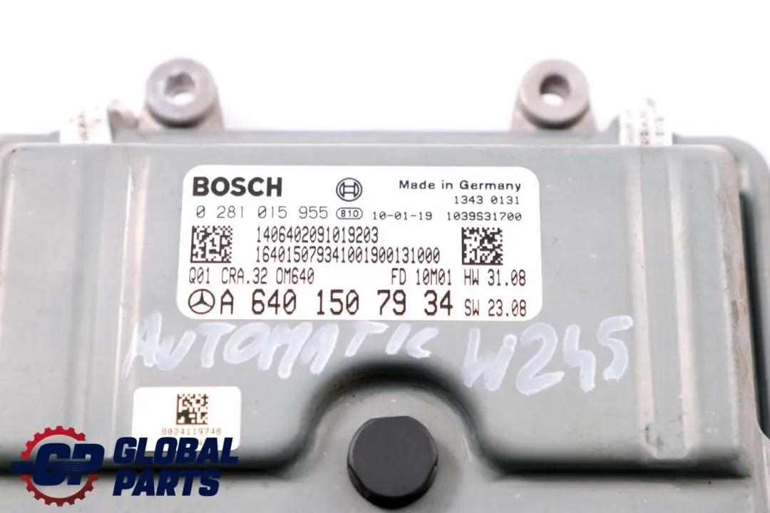 Mercedes W169 W245 A180 B180 CDI Engine Control Module Automatic - SKU A6401507934 - Part number A6401507934