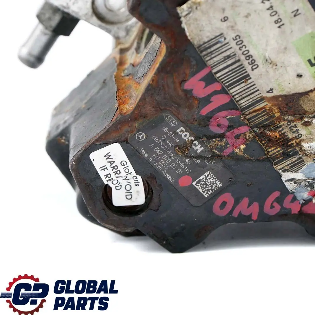 Mercedes W164 W203 W211 OM642 Pompe À Carburant Haute Pression - SKU A6420700501 - Numéro de pièce A6420700501