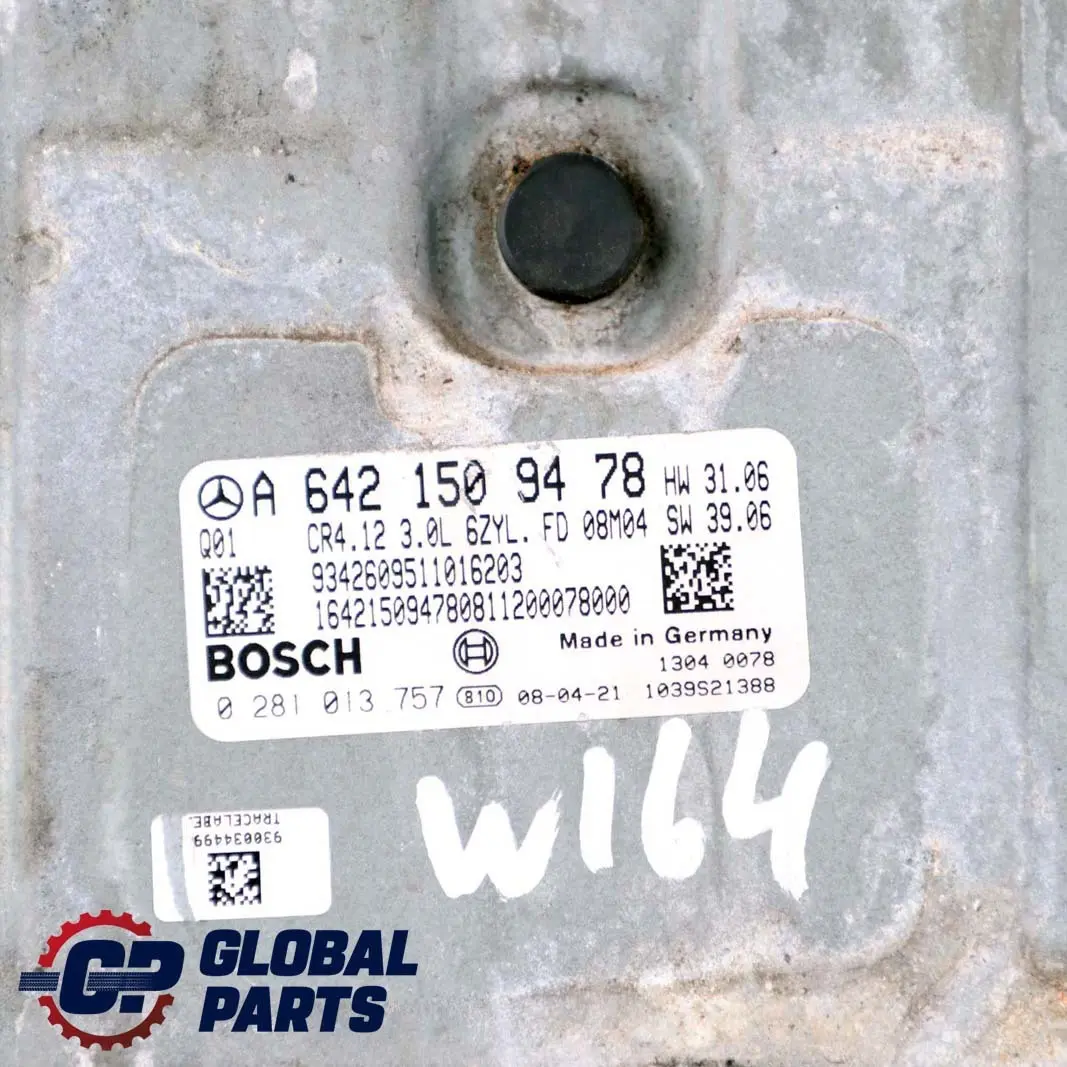 OM642 Dieselmotor Steuergerät Modul ECU für Mercedes ML W164 mit Teilenummer A6421509478 Mercedes ML W164 OM642 Dieselmotor Steuergerät Modul ECU - SKU A6421509478 - Teilenummer A6421509478