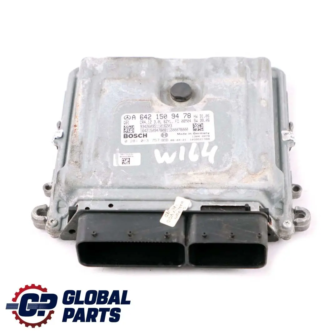 Mercedes ML W164 OM642 Diesel Engine Control Unit Module ECU - SKU A6421509478 - Part number A6421509478