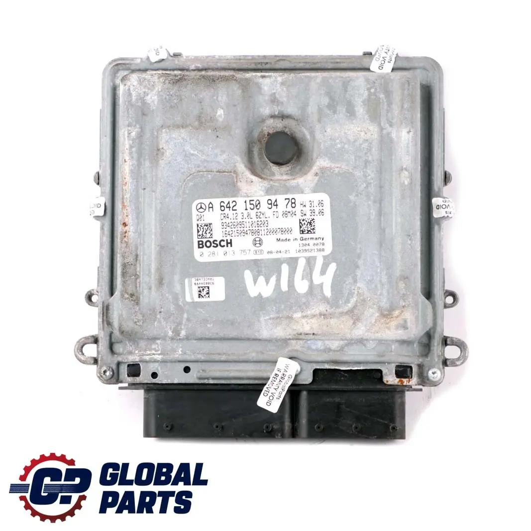 Mercedes ML W164 OM642 ECU Module Commande Moteur Diesel A6421509478