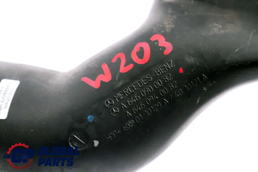 Class W203 C209 Diesel Air Intake Tube Inlet Pipe to Mercedes C CLK with Part number A6460900082 Mercedes C CLK Class W203 C209 Diesel Air Intake Tube Inlet Pipe - SKU A6460900082 - Part number A6460900082