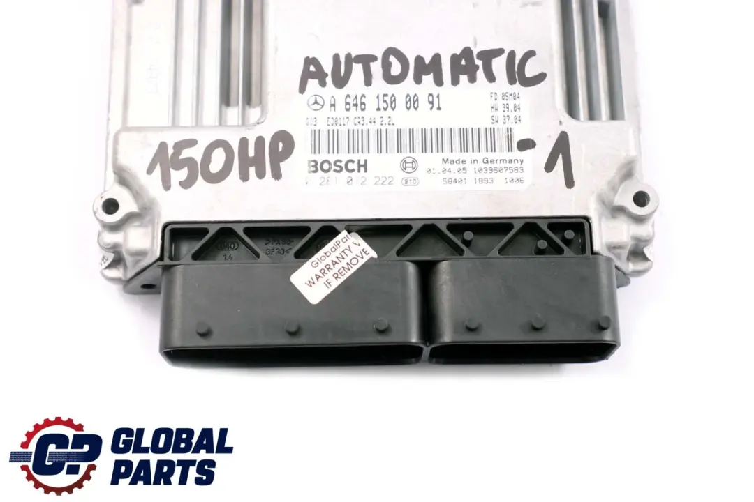 Mercedes W203 C220 CDI OM646.963 Engine Control ECU Automatic - SKU A6461500091-1 - Part number A6461500091